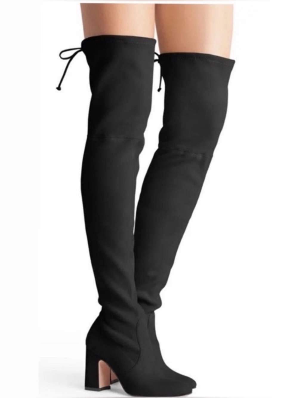 STUART WEITZMAN Kirstie 90 Over-the-Knee Boot - Black Suede - Sz 8